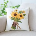 thumbnail image 1 of Funda de almohada con diseño de tulipán verde fresco y sencillo con flores bordadas para sofá, cama, almohada de cintura para oficina, 1 of 6