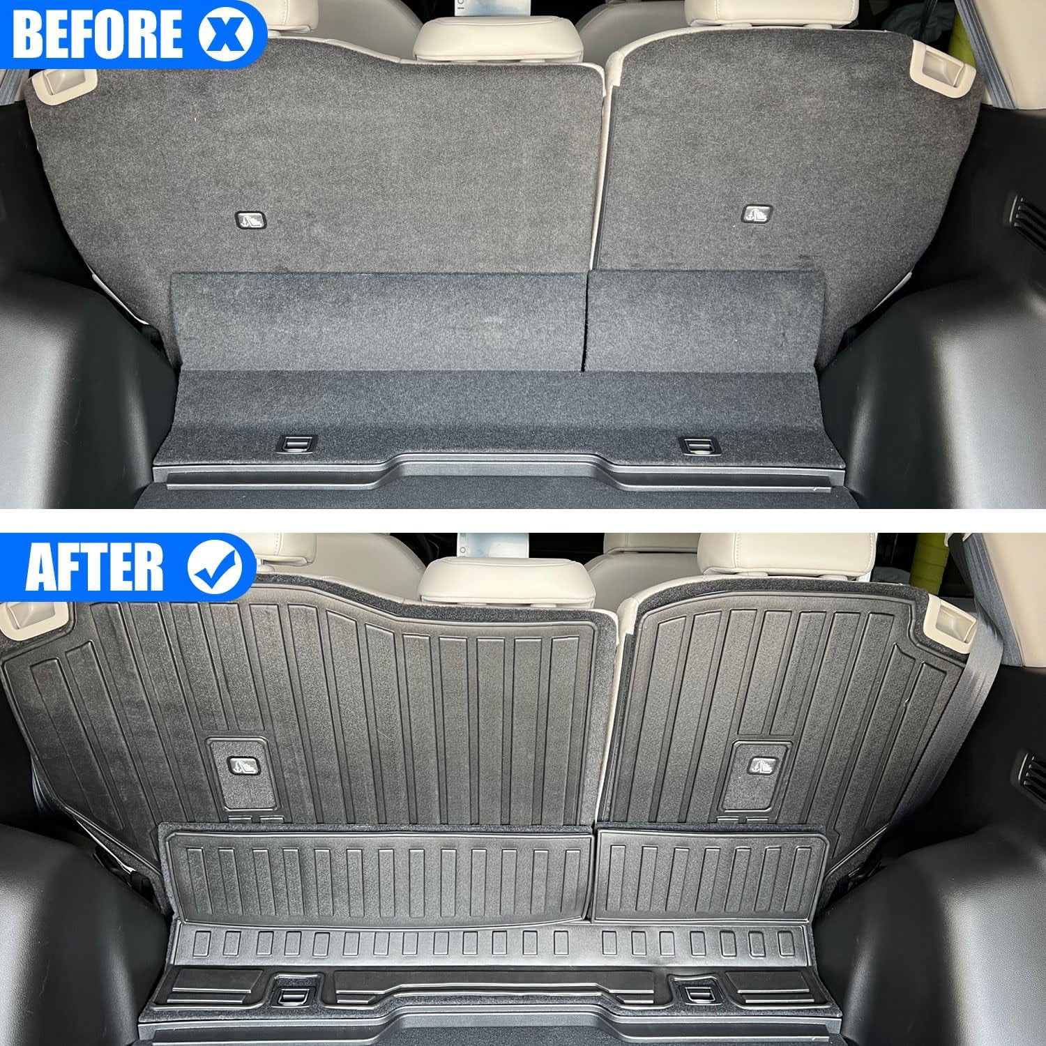 Marretoo Seat Back Protector for Honda CR-V 2023 2024, Black TPE