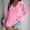 Pink, variant on Idoravan Long Sleeve Shirts for Women Women's Fashion Autumn Loose Long Sleeve Blouse V-Neck Casual Pullover Tops Blouses