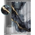 thumbnail image 3 of Marble Texture Shower Curtain Set ，Waterproof Fabric Shower Curtains Gray Marble Abstract Art Shower Curtains for Bathroom,Bathroom Decor 60"x72", 3 of 6