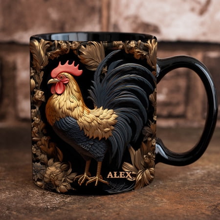 Rooster - Personalized Chicken Mug