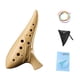 thumbnail image 1 of Bolsa con correa para el cuello de ocarina, recuerdo de fiesta, ligera y moderna, con cancionero para amantes de la música, principiantes y niños. Marrón, 1 of 8