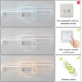 thumbnail image 4 of Modern LED Ceiling Light with Crystal Shape 46W Dimmable Flush Mount LED Ceiling Light with Remote Control 3 Square Acrylic Ceiling Lamp Chandelier for Kitchen Dining Living Room Bedroom, White, 4 of 8