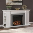 thumbnail image 2 of SEI Furniture Rylana Engineered Wood Bookcase Electric Fireplace in White/Gray, 2 of 3