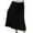 Black, variant on RUTAYY 2025 Spring Summer New Pleated Design Elastic High Waist Knee Length Mid-Length Skirt For Women Solid Color Smocked Boho Pleated Skirts
