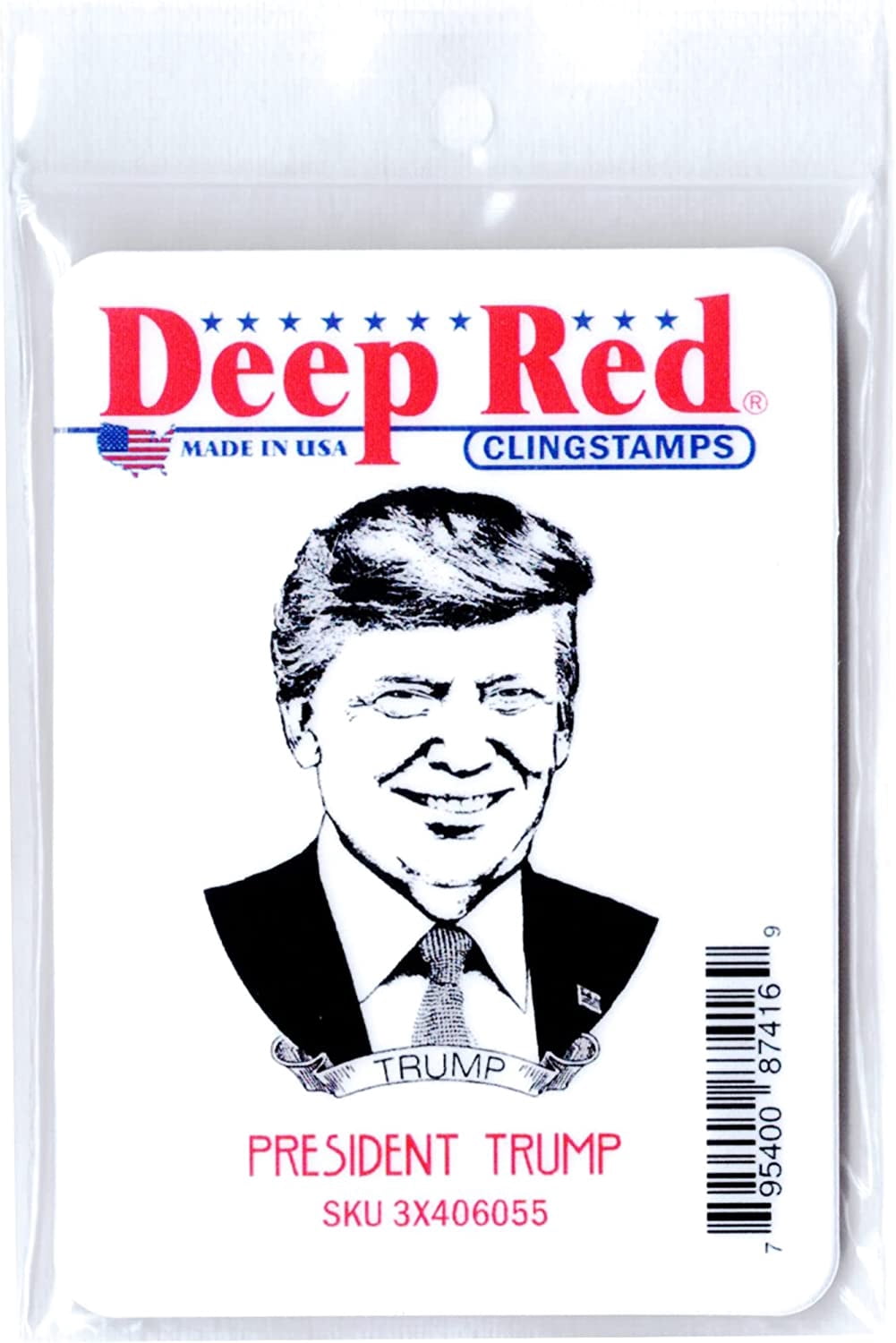 President Trump Rubber Cling Stamp