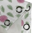 thumbnail image 5 of Ambesonne Rose Grommet Curtain, Modern Style Pink Blossoms, 50" x 63", Pink Reseda Green White, 5 of 6