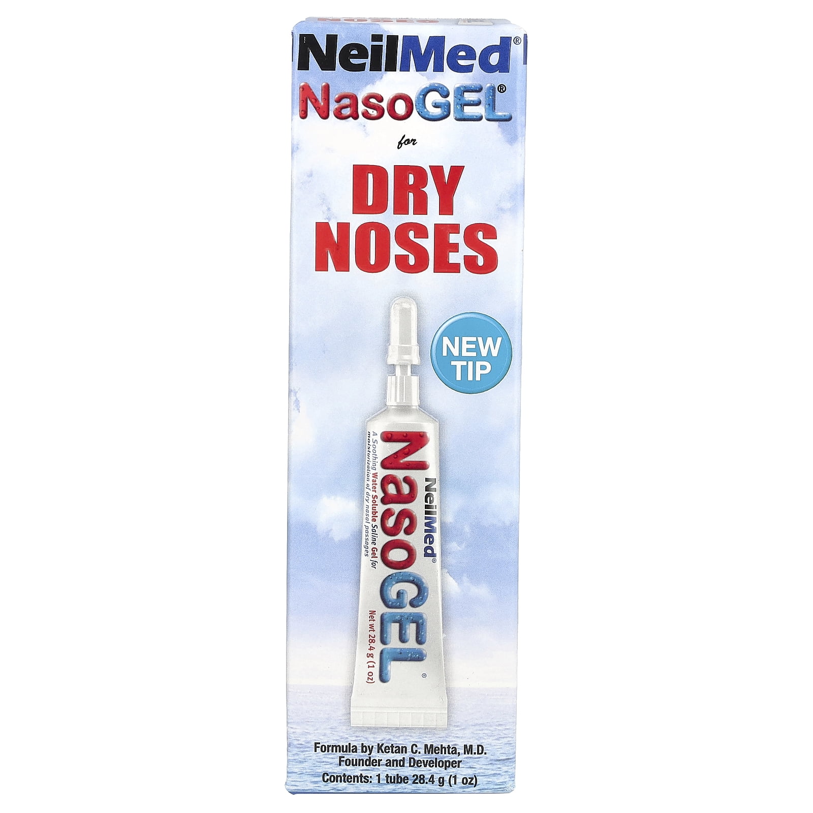 (3 pack) NeilMed NasoGel Drug-Free Saline Nasal Gel Tube