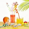 thumbnail image 6 of 8PCS Colorful Reusable Drinking Straws Farm Party Favors Party Decorations Animals Plastic Straws Safari Jungle Birthday Twisty Straws, 6 of 7