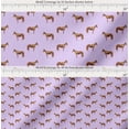 thumbnail image 2 of Soimoi Purple Cotton Cambric Fabric Horse & Dot Animal Print Sewing Fabric Yard 42 Inch Wide, 2 of 7