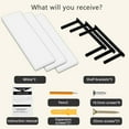 thumbnail image 6 of White Floating Shelves for Wall, 24" Rustic Wood Deep Wall Mounted Shelves with Invisible Brackets for Decor & Storage, Floating Shelf for Living Room, Bathroom (Set of 3), 6 of 8