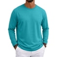thumbnail image 2 of Mens Long Sleeve Tee Shirts Lightweight Moisture Wicking Casual Comfort Crewneck Plain Long Sleeve Shirts, 2 of 9