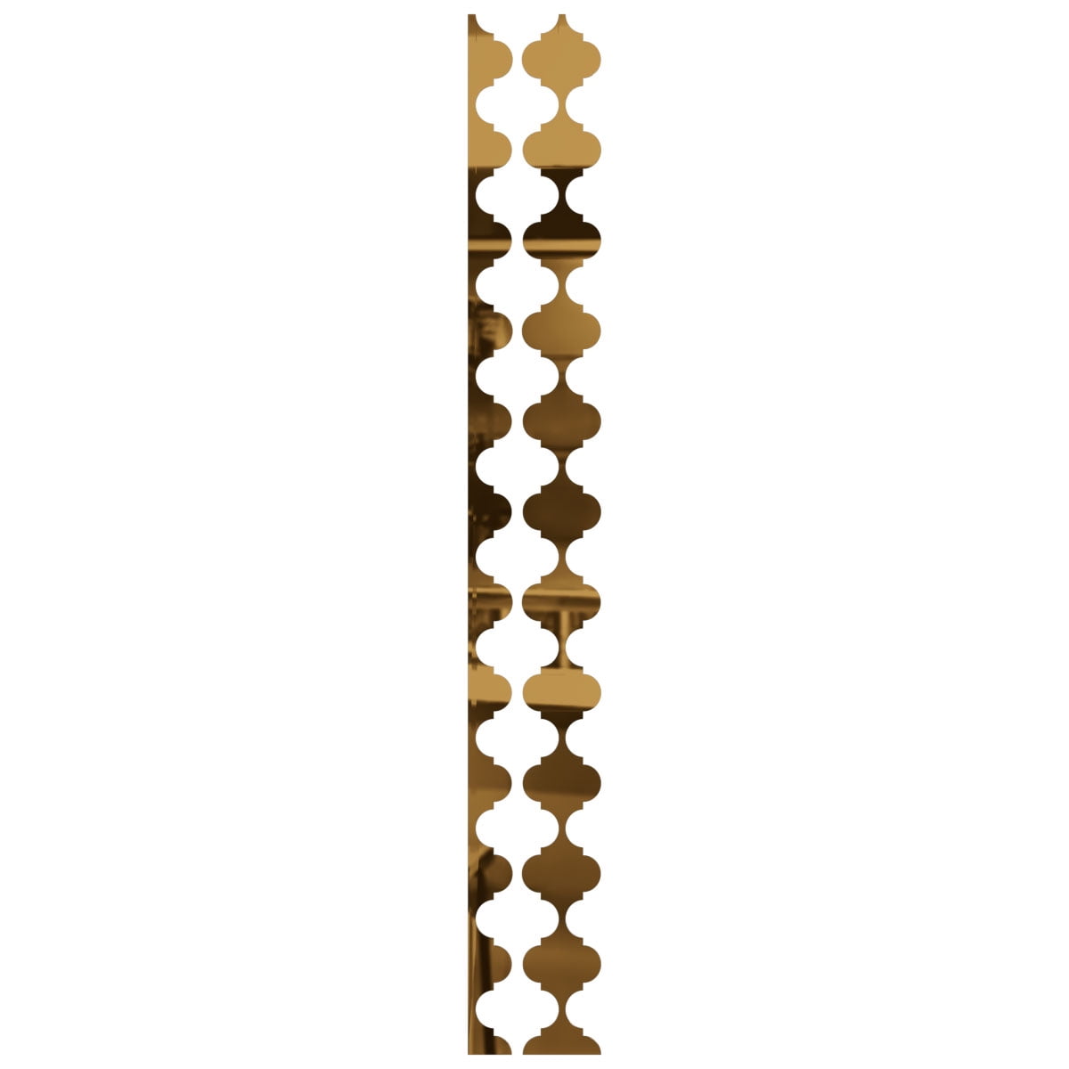 Ekena Millwork 94"H x 1/8"T Marrakesh Adjustable Acrylic Decorative Slat Wall Panel Kit, Gold Mirror (contains 11 Slats + 1 Straight Edge Starter Slat)