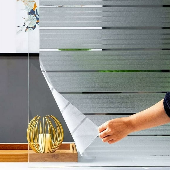 Reusable Frosted Glass Window Film, Heat Blocking for Year-round Comfort, Elegant Blinds Design Adds Sophistication, Glare Reduction Maintains Natural Light, Static Cling Design