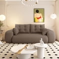 thumbnail image 4 of Miekor Furniture Human Dog Bed, Lazy Sofa Couch, 78.7" Multi-Functional Foldable Sofa Bed, 3-in-1 Teddy Fabric Foam-Filled Sleeper Sofa Bed for Living Room,Guest Bed,Playroom,Brown No.0044, 4 of 8