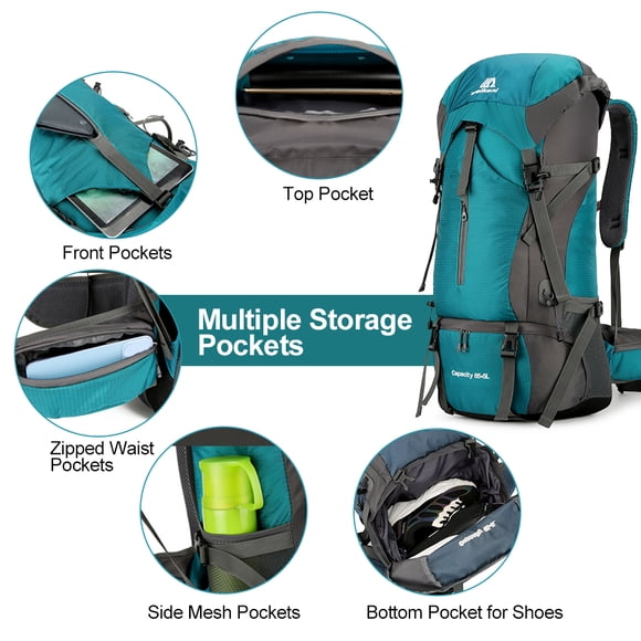 Two shoulder bag,Huiop 70l Water-resistant With Cover Waterproof Women Waterproof Women Men Qisuo