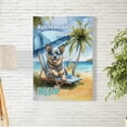 thumbnail image 2 of Australian Cattle Dog Hello Summer Beach Theme with Sunglasses and Tropical Cocktail Vertical Matte Canvas Poster Heeler Lover Gifts Wall Art Home Decor - 00009, 2 of 5