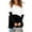Black, variant on YUNAFFT Women's Fashion Sweater Clearance, Women's Casual Splicing Hedging Pocket Blouse Long Sleeve Tops Sweater