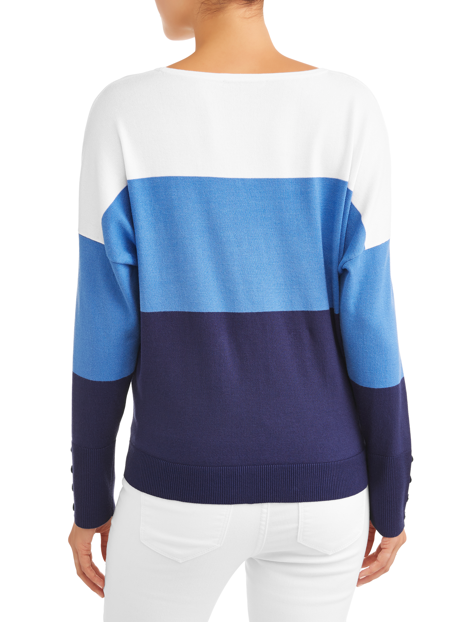 Women's Colorblock Dolman Sleeve Sweater - image 2 of 4