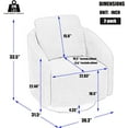 thumbnail image 3 of Tabaray Swivel Accent Chair Set of 2,  30.3" Barrel Chair, Chenille Comfy Round Sofa Chair, 360° Club Swivel Lounge Chair Armchair with Wood Base for Living Room Bedroom Nursery, Salon, 3 of 8