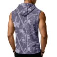 thumbnail image 6 of Men’s Athletic Sleeveless Hoodie with Drawstring Hood and Front Pocket Casual Loose Fit Camouflage Patterned Vest Top, 6 of 7