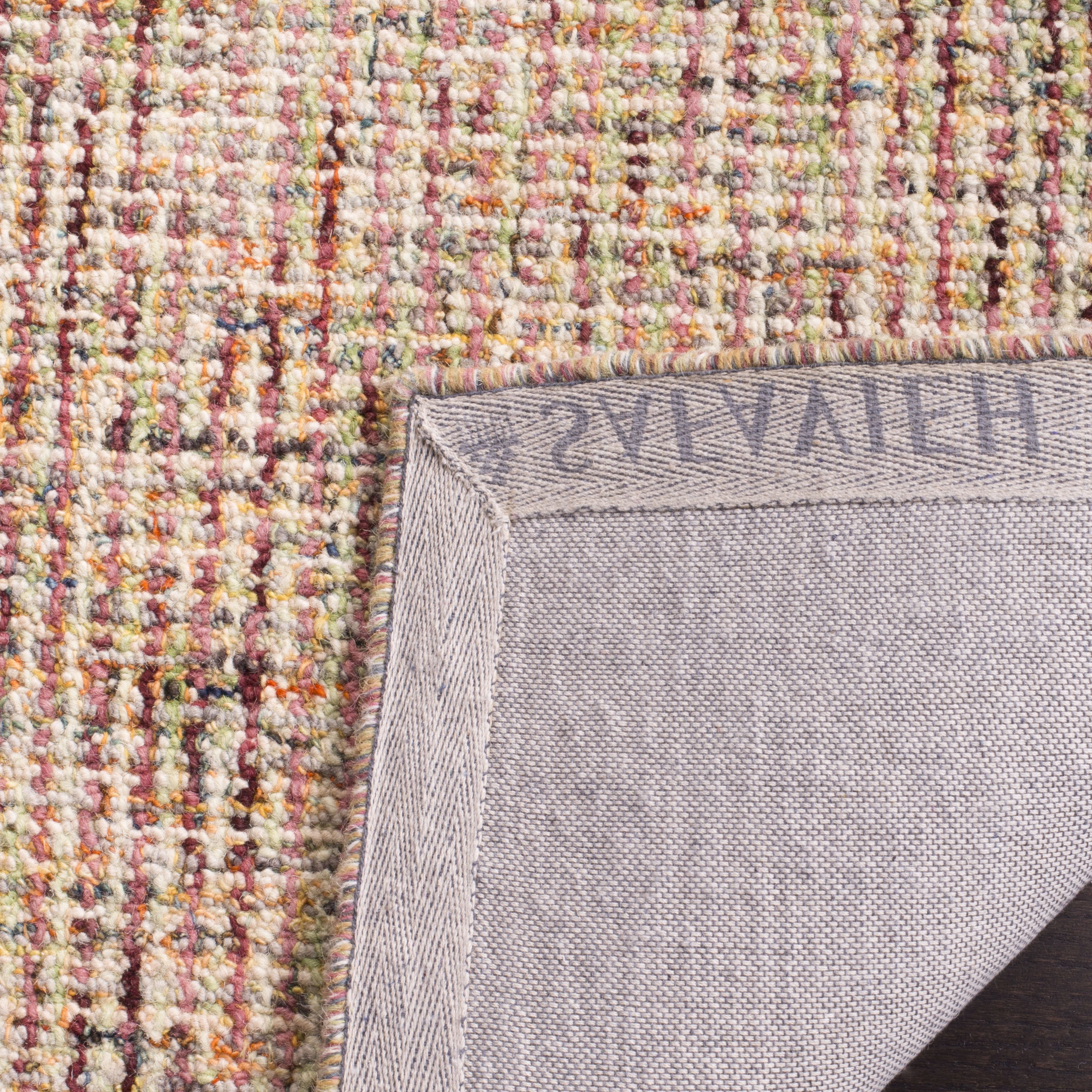 Safavieh Abstract Delia Distressed Wool Area Rug, Beige/Rust, 6' x 6' Round