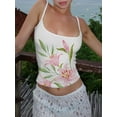 thumbnail image 5 of Rdhnmea Women Crop Camisoles Floral Print Spaghetti Strap Sleeveless Tank Tops, 5 of 9