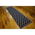 thumbnail image 2 of Unique Loom 3116708 2 ft. 7 in. x 10 ft. Philadelphia Trellis Runner Rug, Navy Blue, 2 of 2