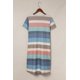 thumbnail image 2 of ABPHQTO Minivestido de mujer con bolsillo a rayas azul cielo, 2 of 5