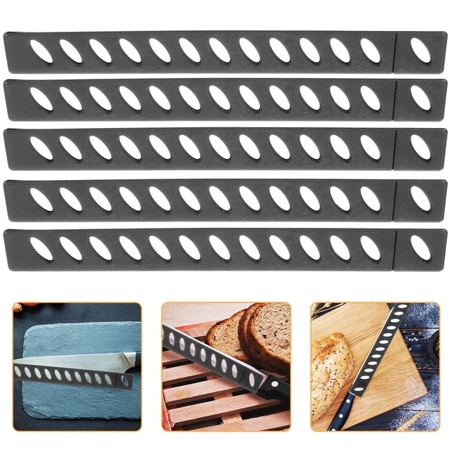 unbranded 5Ud Cubierta De Protección Para Cuchillos De Cocina Material Fuerte Negro