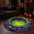 thumbnail image 5 of Halloween Theme 3D Visual Optical Floor Mat,Green Poison Swamp&Well Hole Design Non- Washable Illusion Round Rugs,for Home,Party,Trick or Treat Entry Decor, 5 of 6