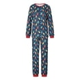thumbnail image 2 of Elippeo Family Matching Christmas Pajamas, Baby Romper/Colorful String Lights Pattern Long Sleeve Tops and Pants Sleepwear Set, 2 of 10