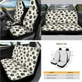 thumbnail image 2 of Yuyamidu 14 PCS Dog Paw Car Seat Covers Full Set Cute Steering Wheel Cover Seat Belt Strap Pads Garbage Container Rearview Mirror Cover Coasters Auto Center Console Cover Handbrake Cover Set, 2 of 7