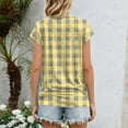 thumbnail image 4 of NAMTYQX Graphic Tees for Women Trendy Womens Tops Casual Graphic Stretch Loose Women's Summer Tops Yellow Size L, 4 of 5