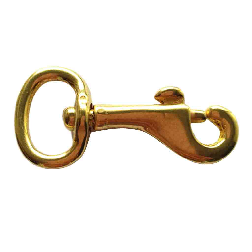 56mm Swivel Eye Bolt Snap Solid Brass Key Ring Leash Flag Hook Spring Clip 