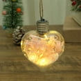 thumbnail image 6 of chaungfeng Transparent Glowing Heart Bulb Ball, Christmas Hydrangea Hanging Ornament, for Tree Decor, Festive Home, Gift Exchange, 4.3x2.2x3.5 Inches, 6 of 6