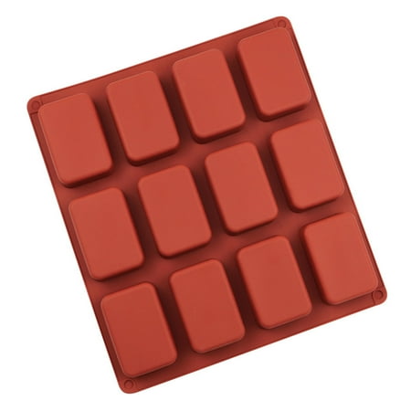 

JULYING Square Chocolate Candy Mold Silicone Cake Baking Mold for Jelly/Brownie/Dessert