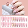 thumbnail image 1 of Neinkie 1 Set Fake Nails Snowflake Pattern Removable Harmless Smooth Surface Easy to Apply Decorative ABS Ultra-Thin Full Cover Fake Nails Manicure Designs Nail Supplies, 1 of 8
