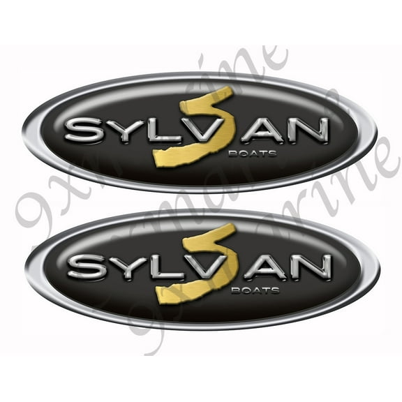 Two Sylvan Stickers - 10" long set. Replica Name Plate in Vinyl