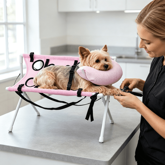 Pet Grooming Hammock With Comfort Head Pillow, Heavy‑Duty Dog Grooming Sling Hammock, Restraint Helper For Pet Nail Clipping Bathing