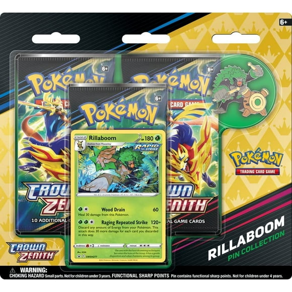 Pokemon TCG: SAS12.5 Crown Zenith Pin Box Collection - Rillaboom