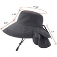 thumbnail image 2 of Zukuco Womens Sun Hat with Ponytail Hole UPF 50+ Wide Brim Fishing Hat, Hiking Safari Hat with Neck Flap, 2 of 6