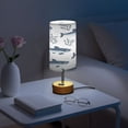 thumbnail image 6 of Touch Control Table Lamp with LED Bulb Bedside Lamp for Bedroom Living Room Blue Sardines and Seaweed, 6 of 8