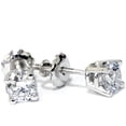 thumbnail image 2 of Pompeii 5/8ct Round Diamond Excellent Studs Screw Backs 14k White Gold Lab Grown (F,VS), 2 of 4