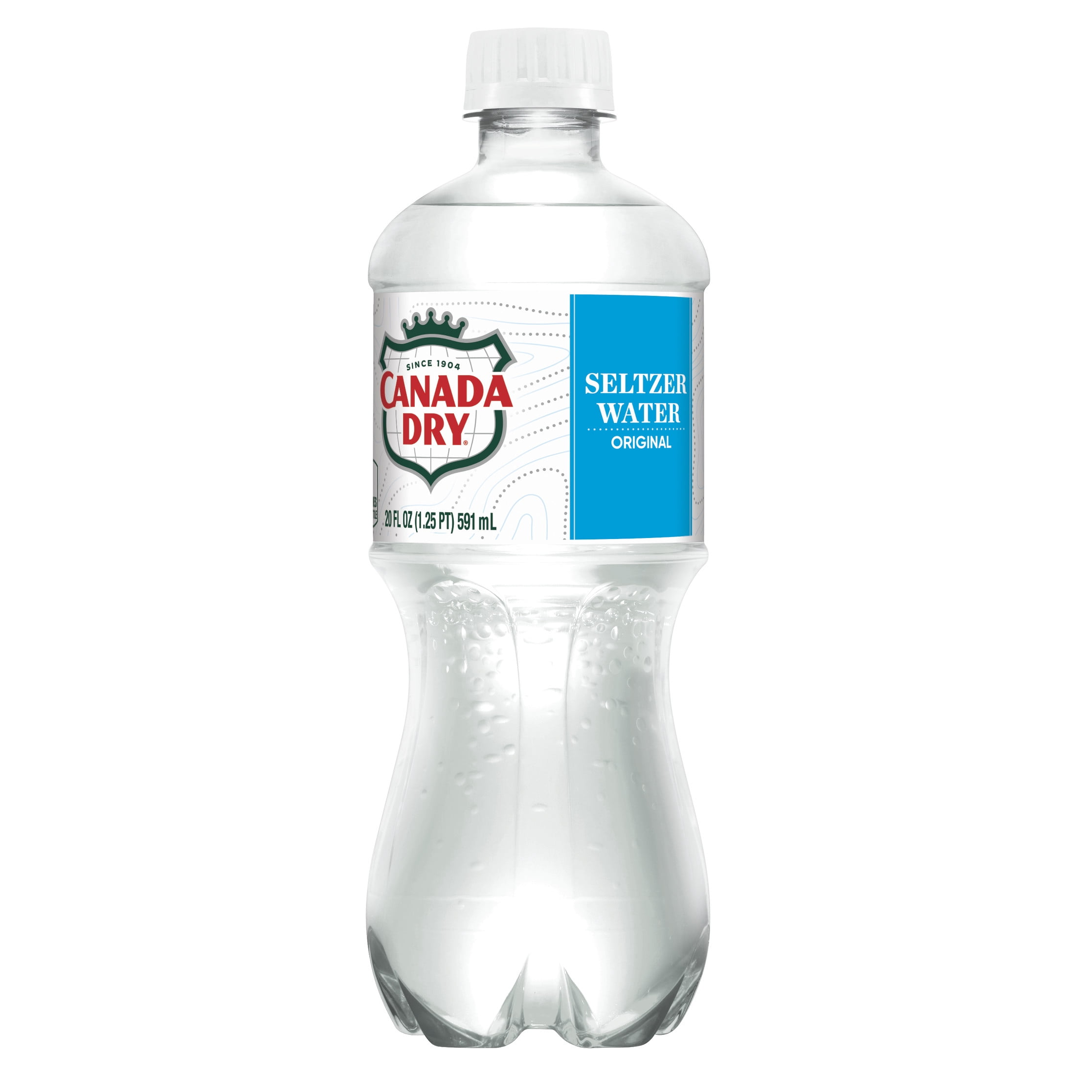 Canada Dry Caffeine Free Original Sparkling Seltzer Water, 20 fl oz Bottle