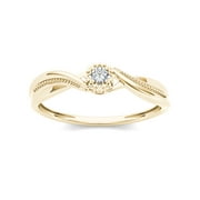 Imperial 1/20Ct TDW Diamond 10K Yellow Gold Solitaire Ring