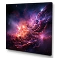 thumbnail image 2 of Designart "Abstract Storm in Purple Galaxy I" Abstract Wall Art - Modern Purple Abstract Spirals Living Room Canvas Art, 2 of 6