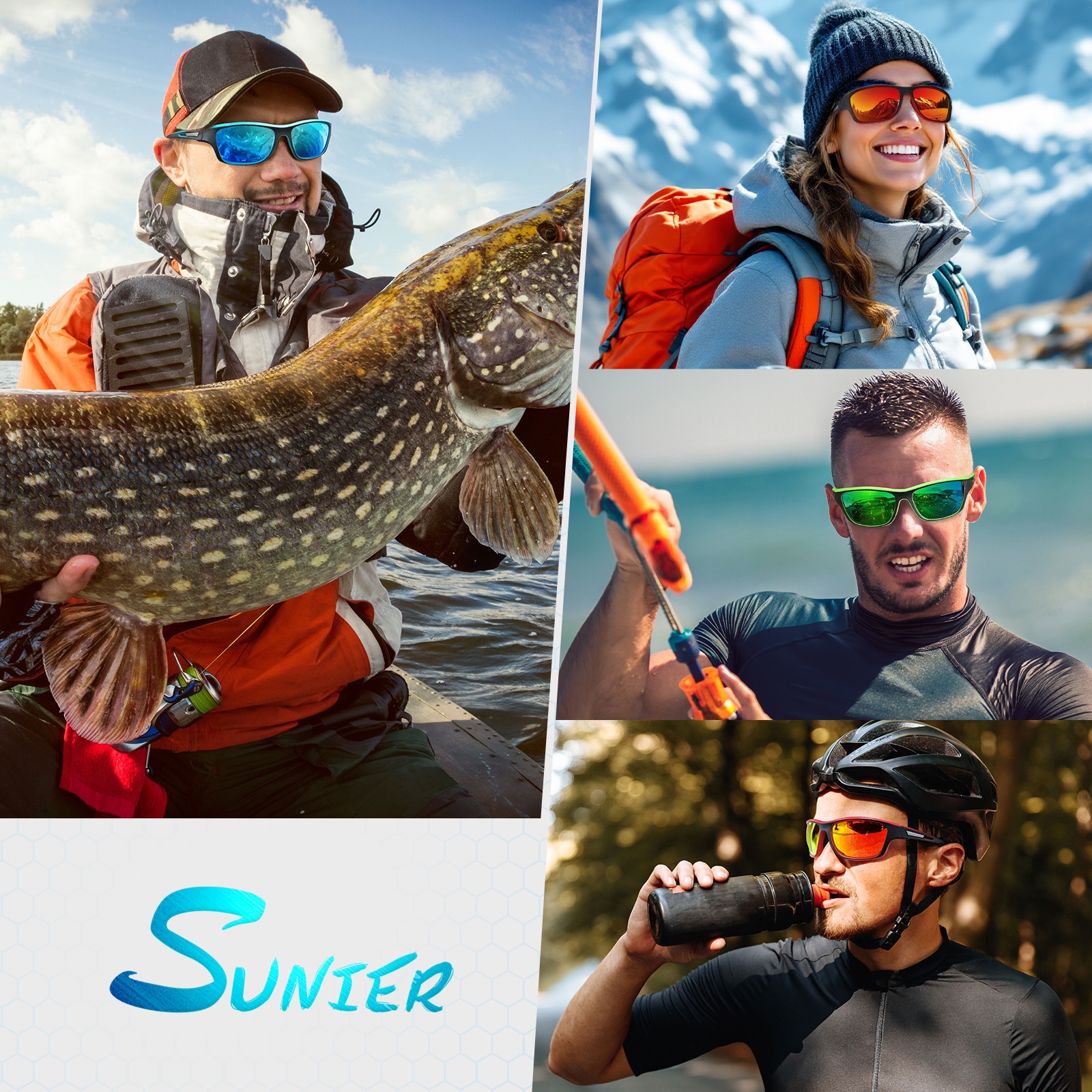 Sunier Polarized Sports Sunglasses with UV400 Protection photo 2