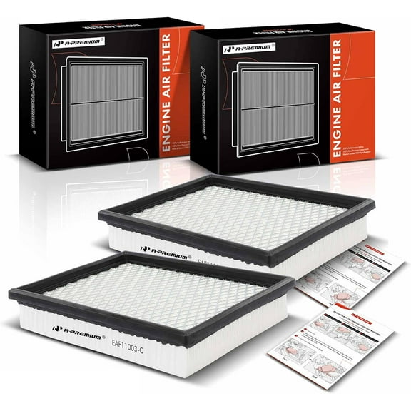 A-Premium 2-PC Engine Air Filter Compatible with Cadillac XLR 2006-2009 & Chevrolet Corvette 2005-2007, 4.4L 6.0L, Replace# 10342024