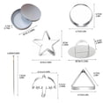 thumbnail image 3 of 7pc Mini Cookie Cutter Set with Box,Small Stainless Steel Fruit Veggie Tiny Polymer Clay Cutters,Geometric Set For Biscuit Mold,Umbrella Triangle Star Baking Cake Molds,Cookie Cutters Metal Shapes, 3 of 9